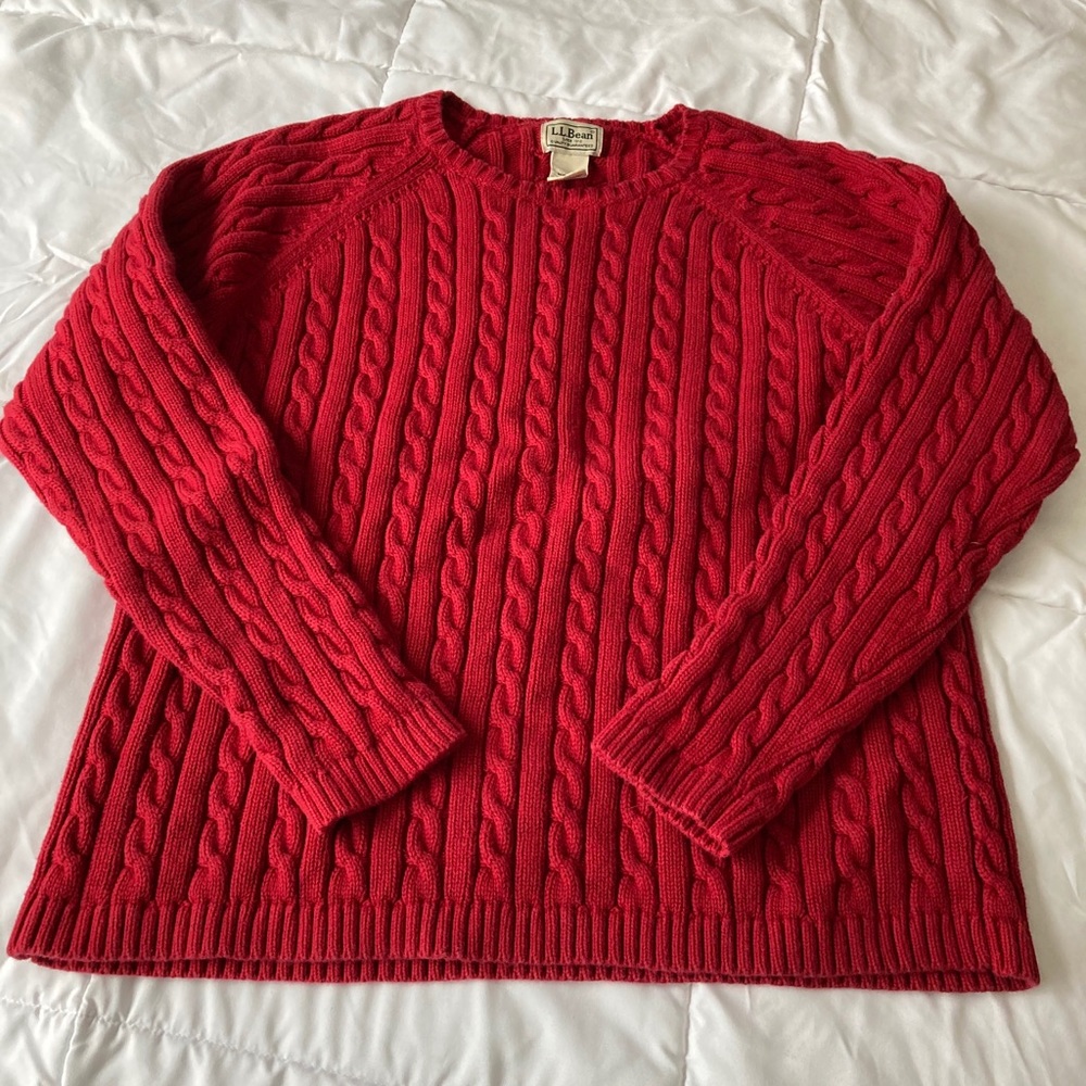 L.L.Bean red sweater